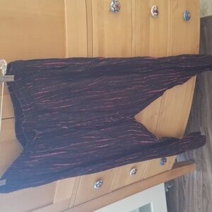 Free People Black and Pink Harem Pants Size L